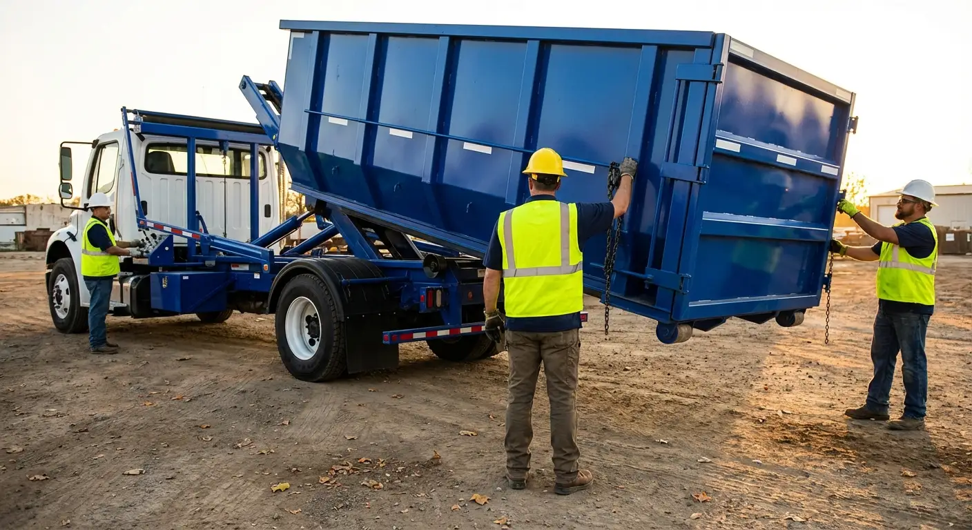 Commercial debris containment dumpster in Ceres, CA